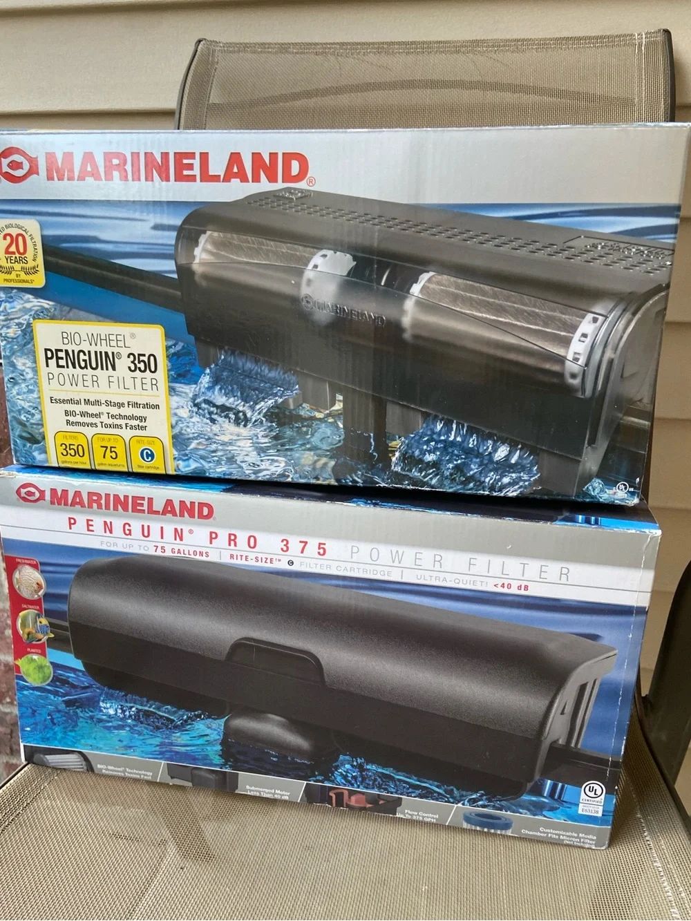 Marineland Penguin Power Filters- 1 Pro375 NWT & 1 Bio-Wheel Pro350 Used Two 4 1